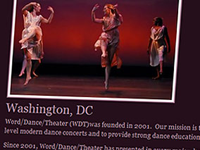 Word Dance Theater website image